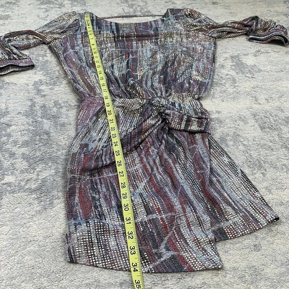 NWT BA&SH Salina Lady Metallic Silver Gray Open Back Party Dress Sz XS - Picture 10 of 15